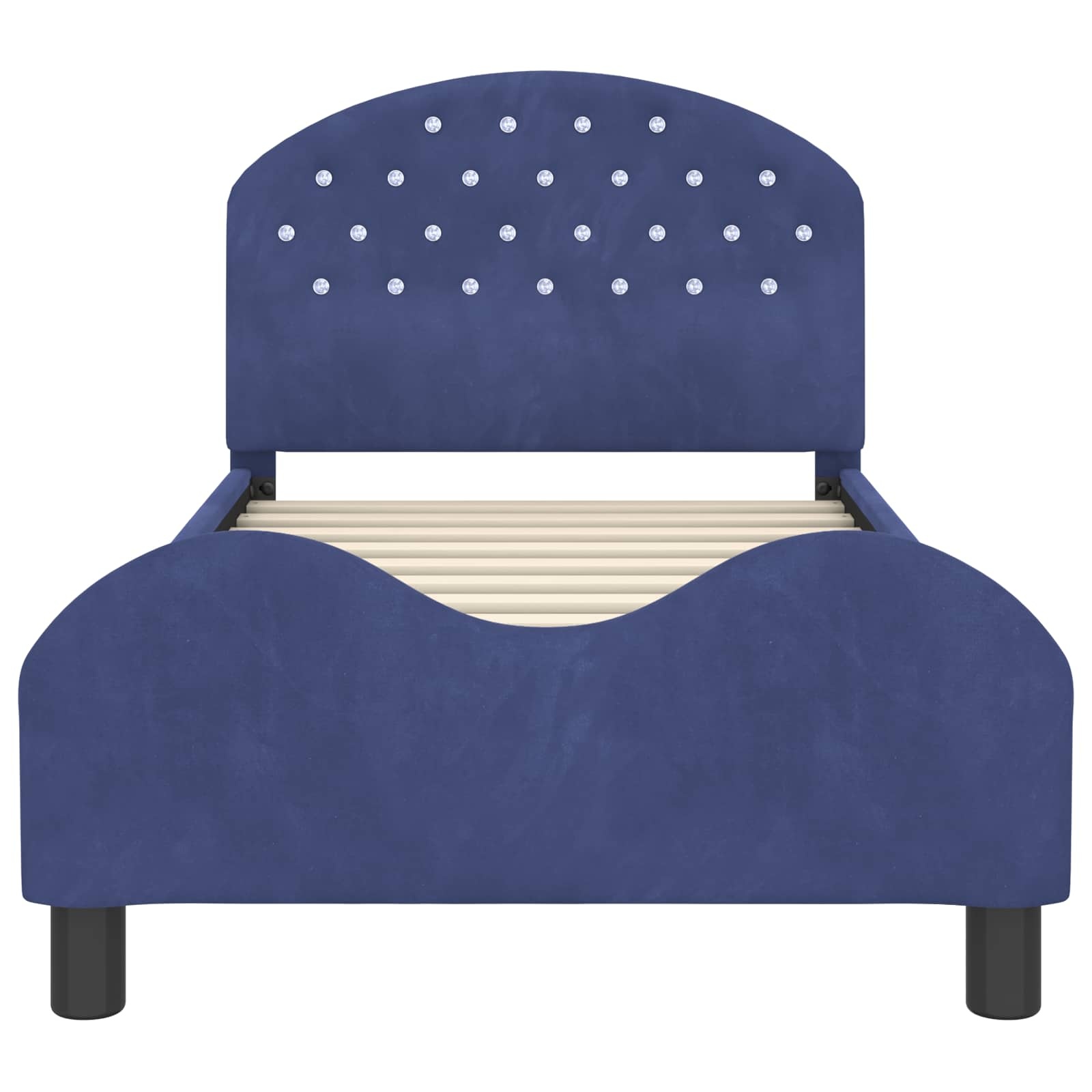 vidaXL Bedframe voor kinderen met hoofdbord Politieblauw 80 x 160 cm