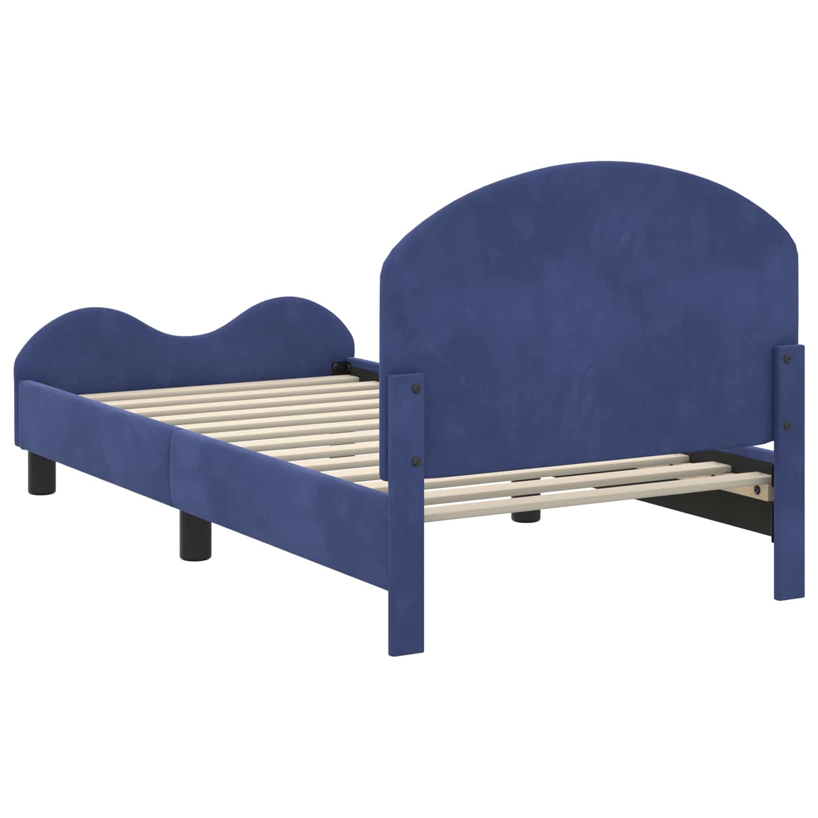vidaXL Bedframe voor kinderen met hoofdbord Politieblauw 80 x 160 cm