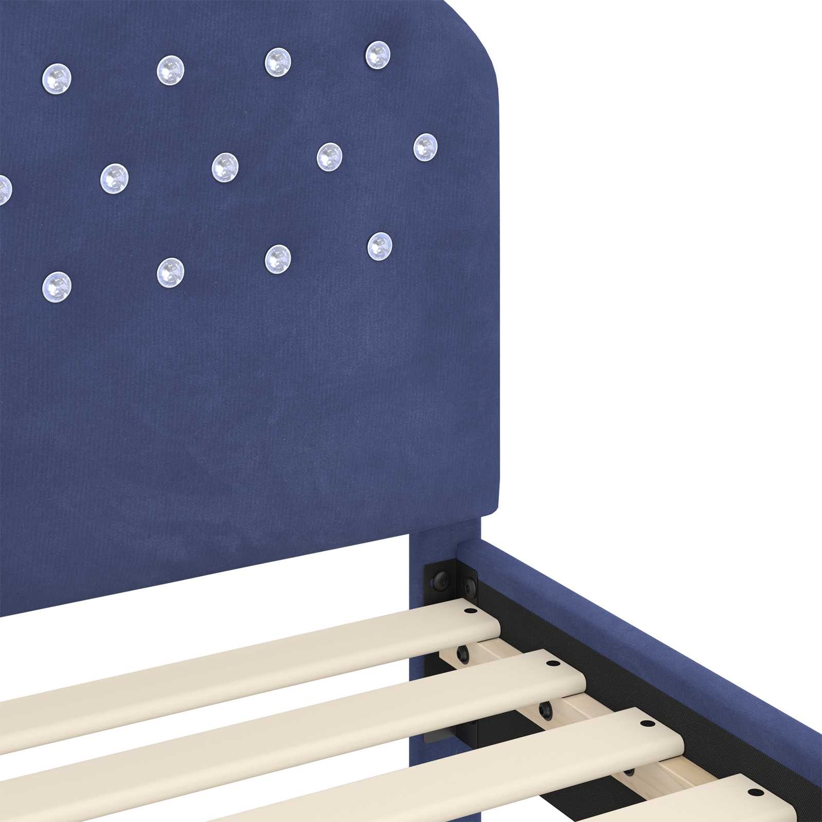 vidaXL Bedframe voor kinderen met hoofdbord Politieblauw 80 x 160 cm
