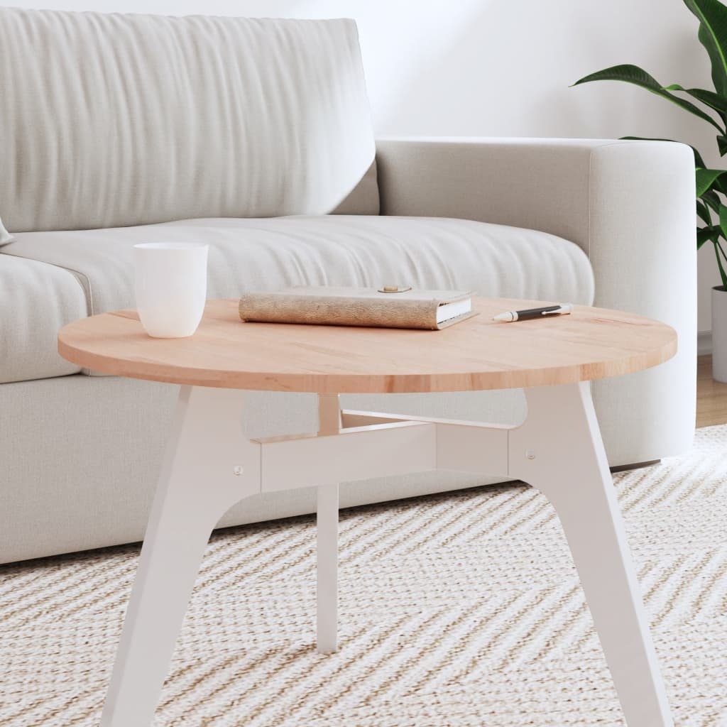 vidaXL Tafelblad rond Ø60x1,5 cm massief beukenhout