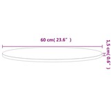 vidaXL Tafelblad rond Ø60x1,5 cm massief beukenhout
