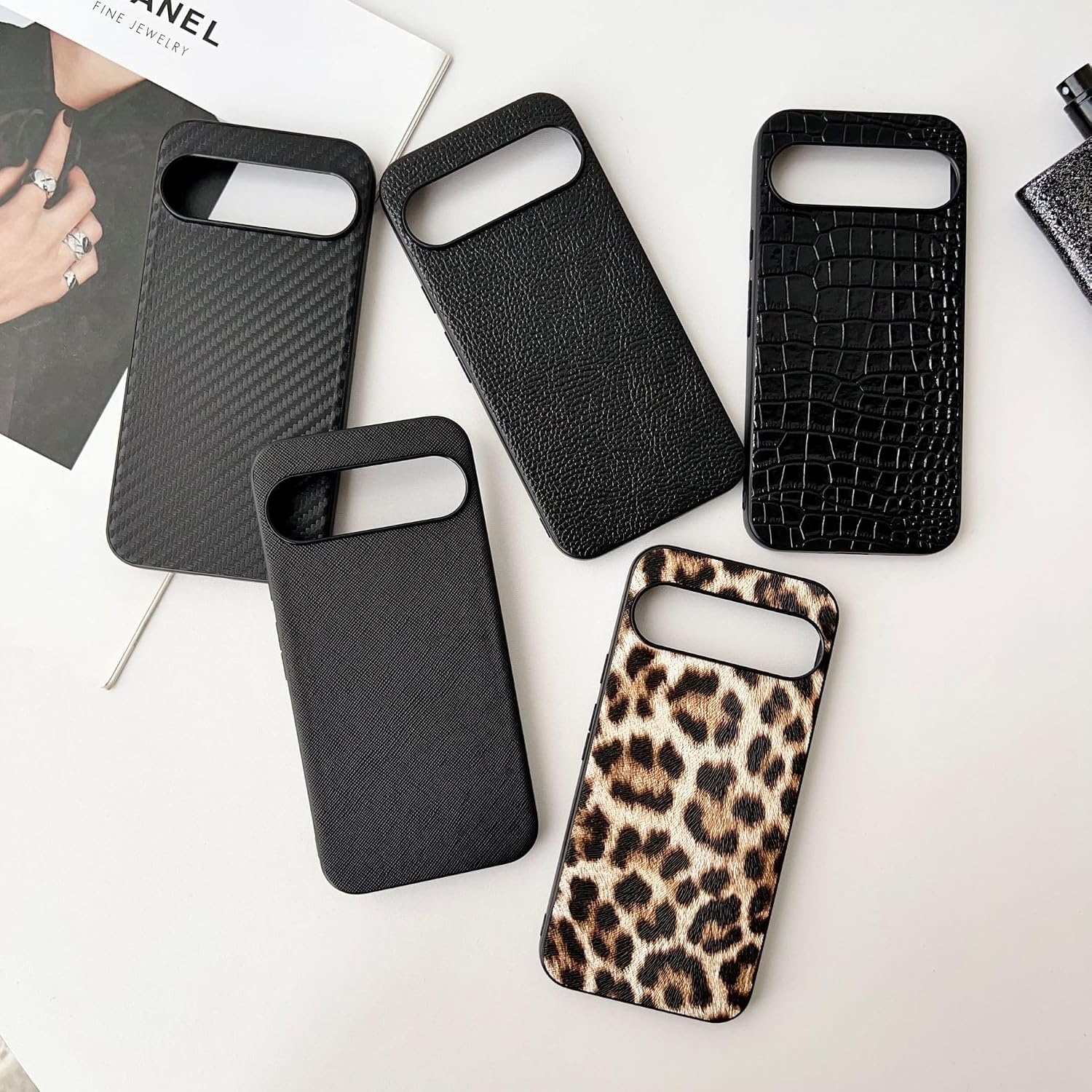 Hoesje Google Pixel 7 | PU Leer Leopard Print | Ultra Dun | Krasbestendig Schokabsorberend TPU frame | Verhoogde Randen | Anti-slip