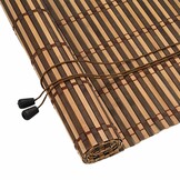vidaXL Raamblind met gordijnen Bruin 80 x 160 cm Bamboe