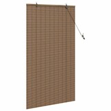 vidaXL Raamblind met gordijnen Bruin 80 x 160 cm Bamboe