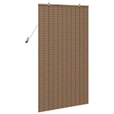 vidaXL Raamblind met gordijnen Bruin 80 x 160 cm Bamboe