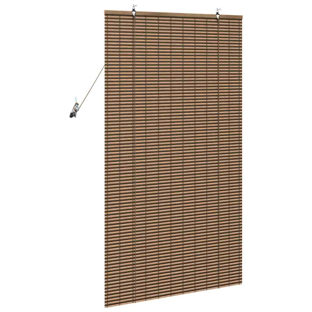 vidaXL Raamblind met gordijnen Bruin 80 x 160 cm Bamboe