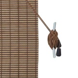 vidaXL Raamblind met gordijnen Bruin 80 x 160 cm Bamboe