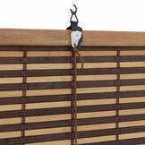 vidaXL Raamblind met gordijnen Bruin 80 x 160 cm Bamboe