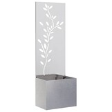 vidaXL Tuinplant met Decoratief Paneel Zilver 50 x 140 cm