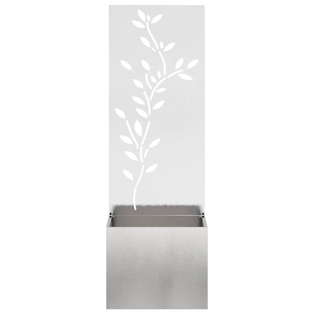 vidaXL Tuinplant met Decoratief Paneel Zilver 50 x 140 cm
