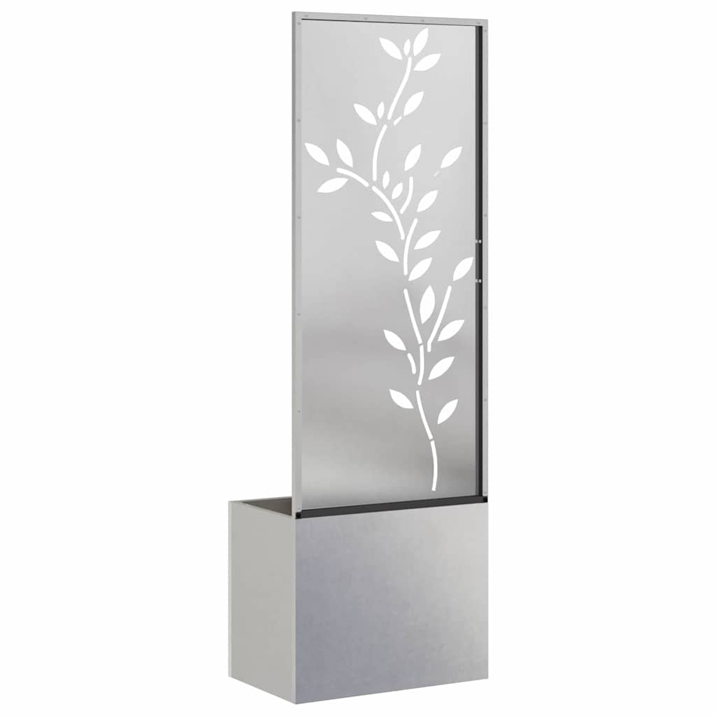 vidaXL Tuinplant met Decoratief Paneel Zilver 50 x 140 cm