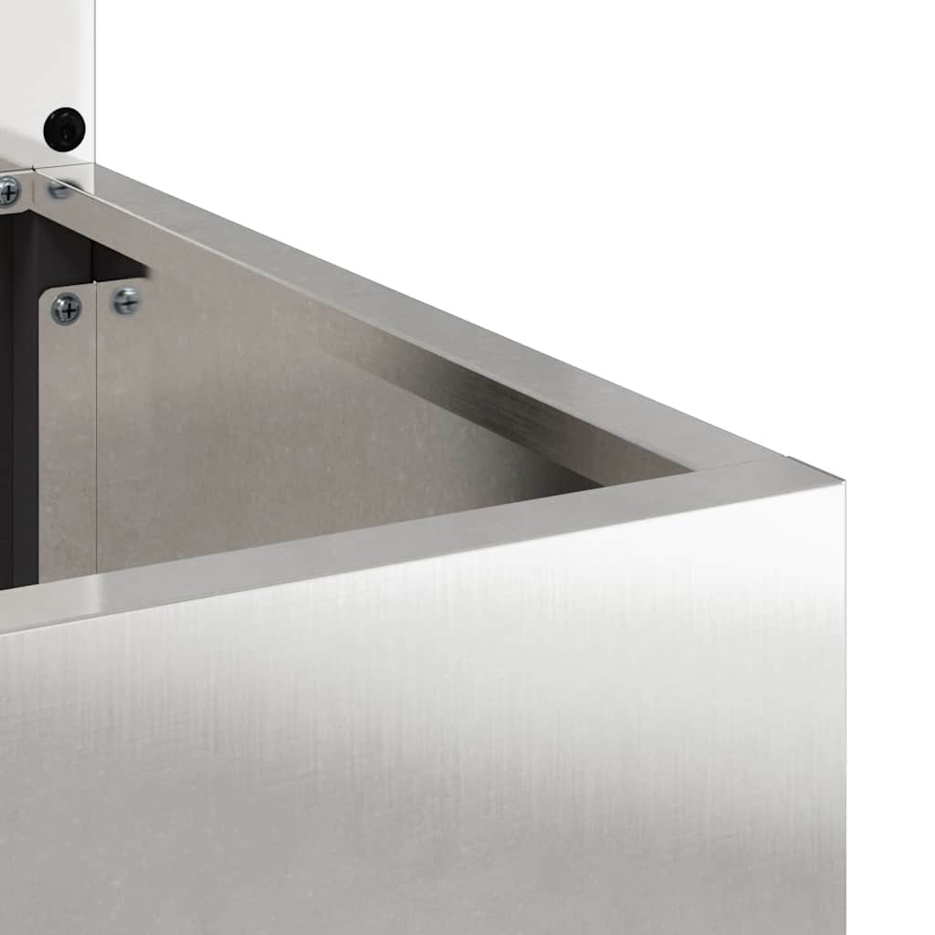 vidaXL Tuinplant met Decoratief Paneel Zilver 50 x 140 cm