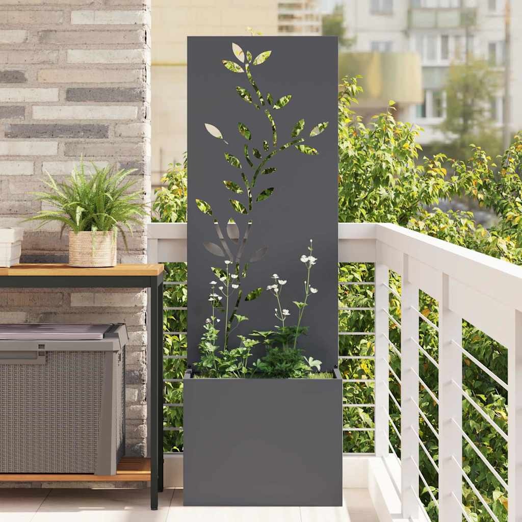 vidaXL Tuin Privacy Screen Antraciet 50 x 140 cm Koudgewalst staal