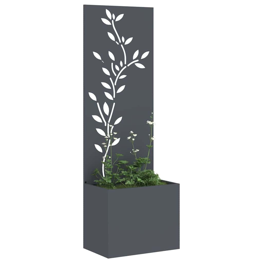 vidaXL Tuin Privacy Screen Antraciet 50 x 140 cm Koudgewalst staal