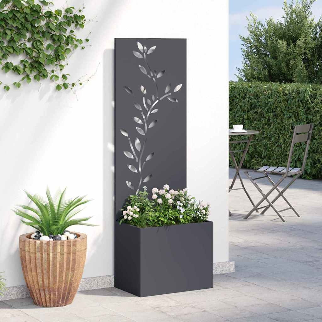 vidaXL Tuin Privacy Screen Antraciet 50 x 140 cm Koudgewalst staal
