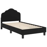 Kinderbedframe Fluweel Zwart 80 x 160 cm - 59% Korting