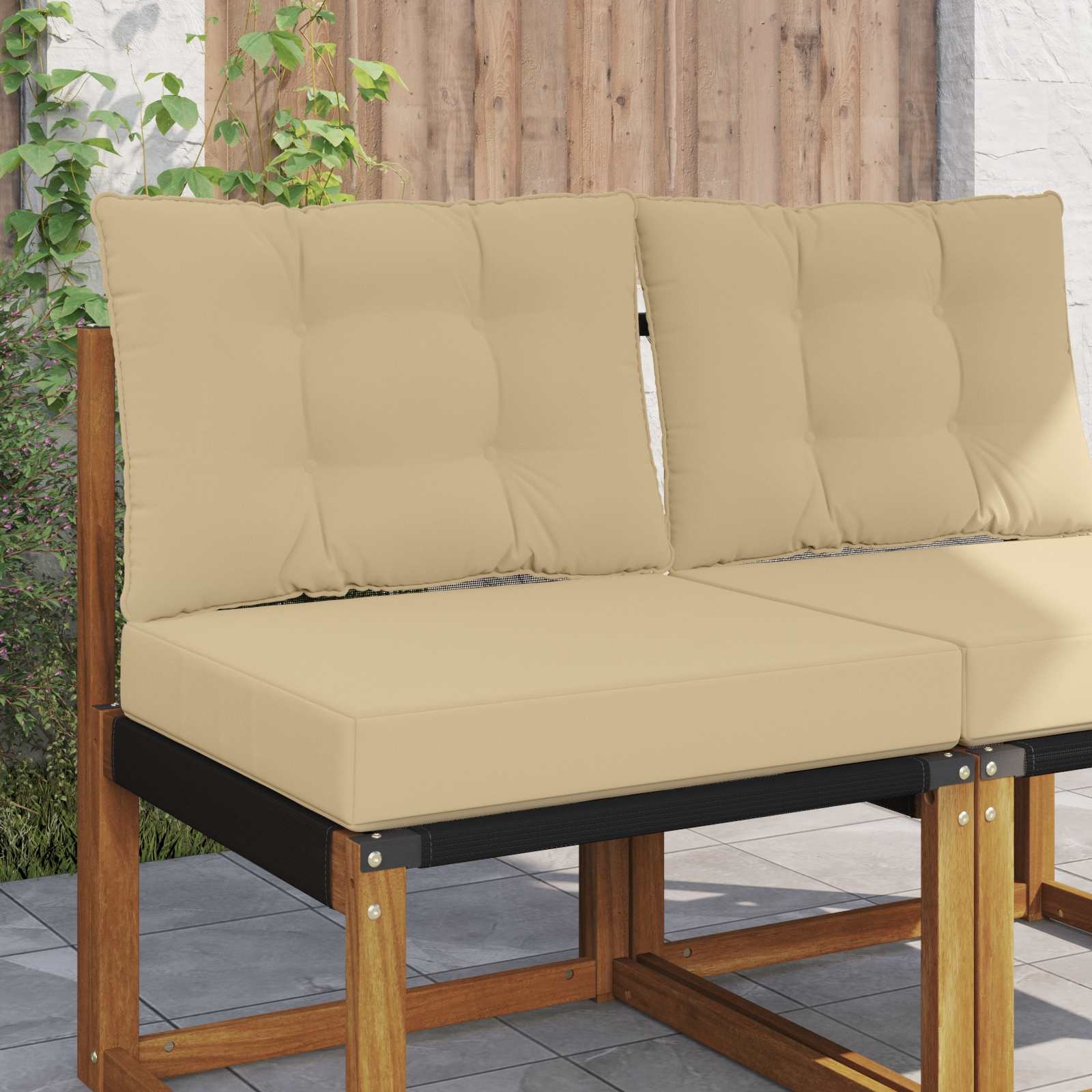 vidaXL Buiten bankkussen Polyester Beige 60 x 50,5 x 8 cm