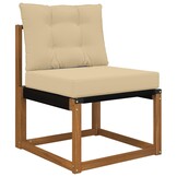vidaXL Buiten bankkussen Polyester Beige 60 x 50,5 x 8 cm