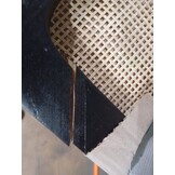 vidaXL Hoofdbord met hoofdeinde Zwart 180 x 55 x 3 cm Rattan