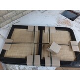 vidaXL Hoofdbord met hoofdeinde Zwart 180 x 55 x 3 cm Rattan