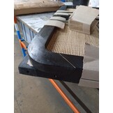 vidaXL Hoofdbord met hoofdeinde Zwart 180 x 55 x 3 cm Rattan
