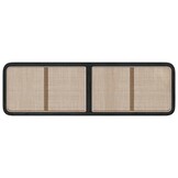 vidaXL Hoofdbord met hoofdeinde Zwart 180 x 55 x 3 cm Rattan