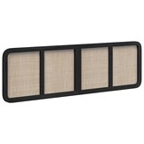 vidaXL Hoofdbord met hoofdeinde Zwart 180 x 55 x 3 cm Rattan