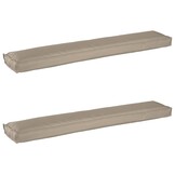 vidaXL Pallet Kussen Set 2 pcs Taupe 200 x 40 x 8 cm Oxford stof