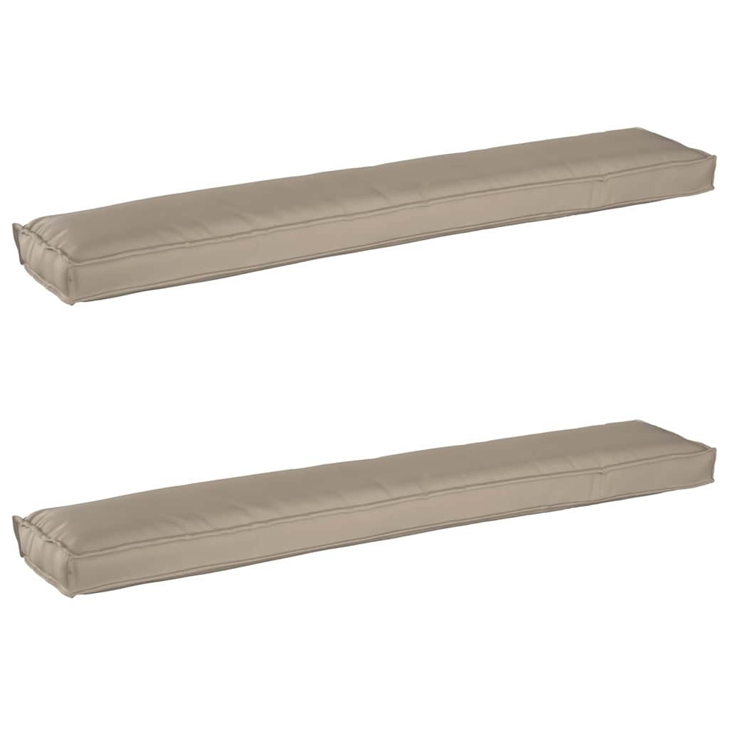 vidaXL Pallet Kussen Set 2 pcs Taupe 200 x 40 x 8 cm Oxford stof
