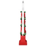 Kerst Kaarsenbrug Rood - 39.5cm - Massief Grenenhout (32% Korting)