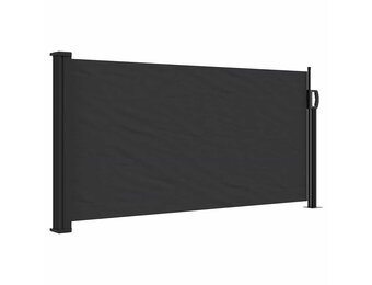 vidaXL Windscherm uittrekbaar 100x500 cm zwart