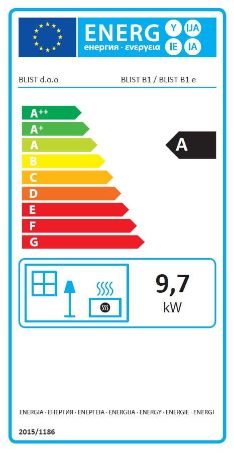 Houtkachel - binnen - vrijstaand - 12 KW - staal