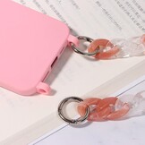 Hoesje voor iPhone 15 Pro Max Kaki TPU Schokbestendig Krasbestendig met Verstelbare Ketting, Polsbandje en Lanyard