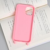 Hoesje voor iPhone 15 Pro Max Kaki TPU Schokbestendig Krasbestendig met Verstelbare Ketting, Polsbandje en Lanyard