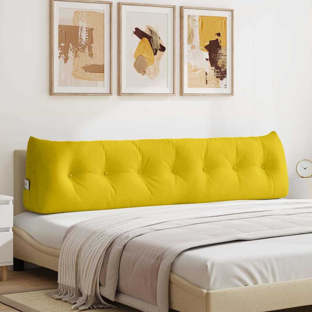 vidaXL Rugkussen Geel 200 x 24 x 50 cm Fluweel
