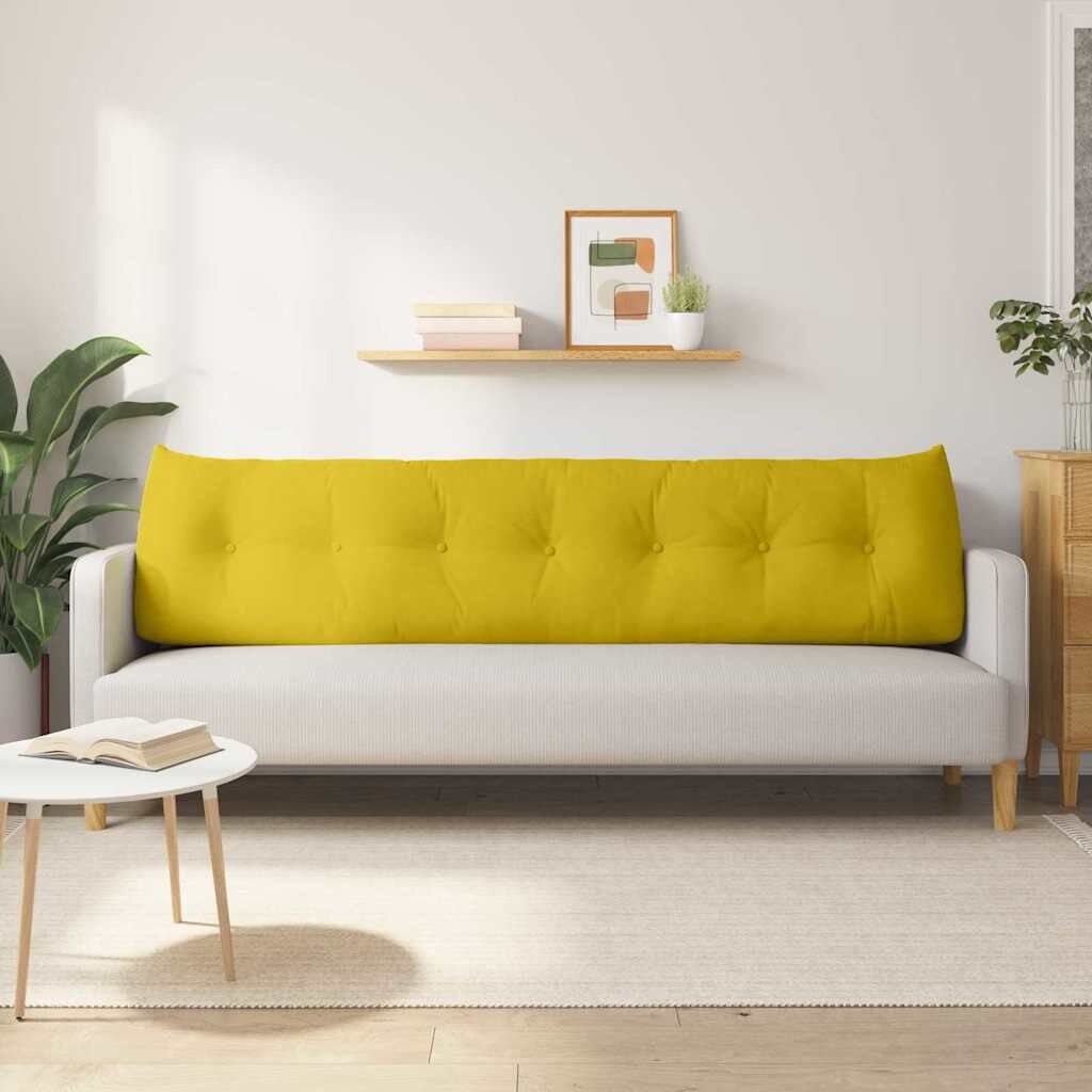 vidaXL Rugkussen Geel 200 x 24 x 50 cm Fluweel