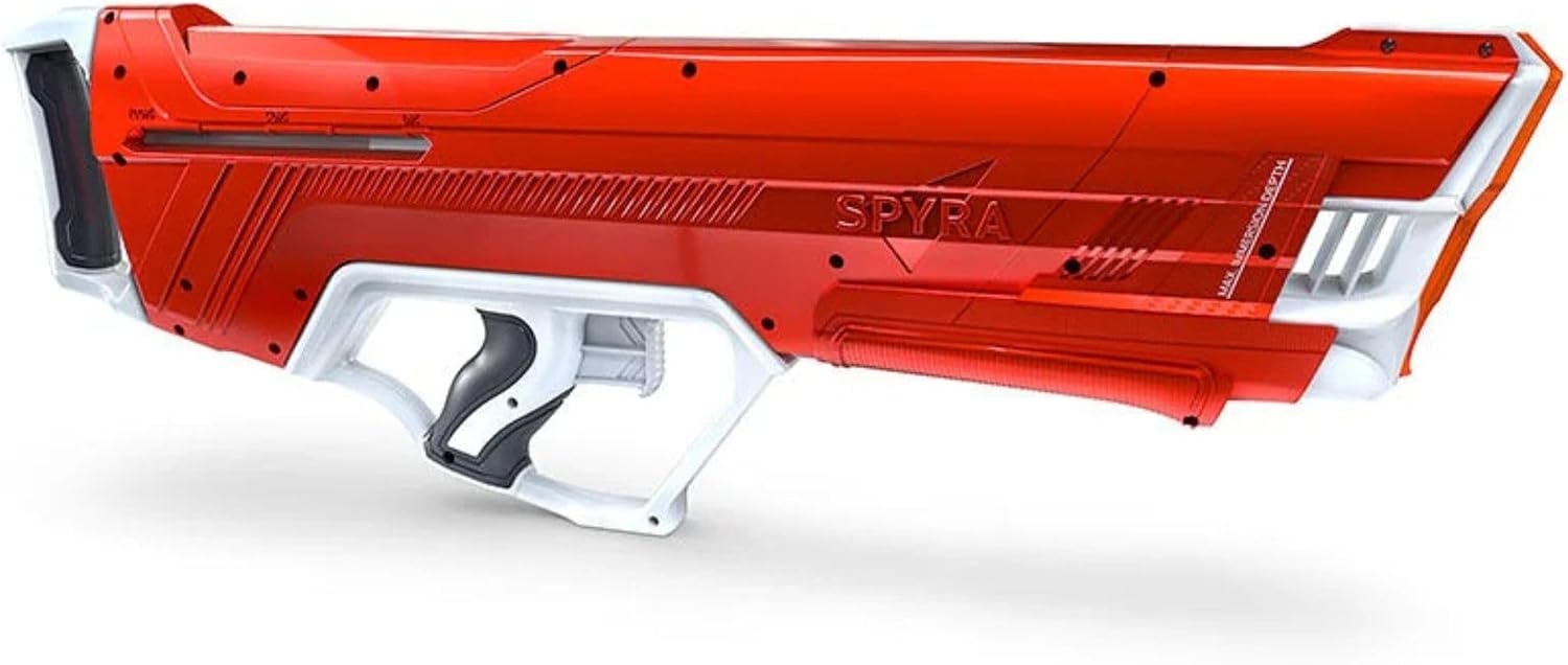 SpyraLX™ Manuel Water Gun Krachtig Waterpistool, Individuele Water Schoten, 30FT Bereik, Premium Lichtgewicht Zomer Strand Zwembad Speelgoed voor Volwassenen (Rood)