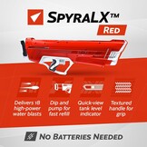 SpyraLX™ Manuel Water Gun Krachtig Waterpistool, Individuele Water Schoten, 30FT Bereik, Premium Lichtgewicht Zomer Strand Zwembad Speelgoed voor Volwassenen (Rood)