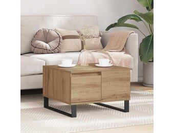 vidaXL Salontafel met lade artisanaal eikenkleurig 55 x 55 x 36,5 cm