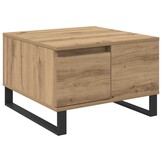 vidaXL Salontafel met lade artisanaal eikenkleurig 55 x 55 x 36,5 cm