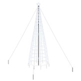 vidaXL LED Kerstboom met 800 LED met grondpennen Koudwit 400 cm IJzer