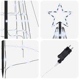 vidaXL LED Kerstboom met 800 LED met grondpennen Koudwit 400 cm IJzer