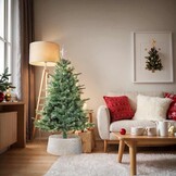 VidaXL Kerstboomkraag Wit - Waterhyacint 75x75x25 cm - 33% Korting!