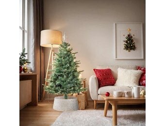 VidaXL Kerstboomkraag Wit - Waterhyacint 75x75x25 cm - 33% Korting!