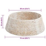 VidaXL Kerstboomkraag Wit - Waterhyacint 75x75x25 cm - 33% Korting!