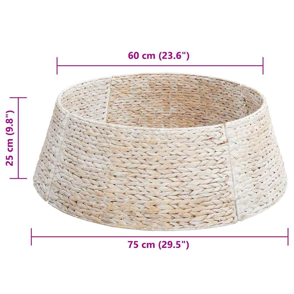 VidaXL Kerstboomkraag Wit - Waterhyacint 75x75x25 cm - 33% Korting!