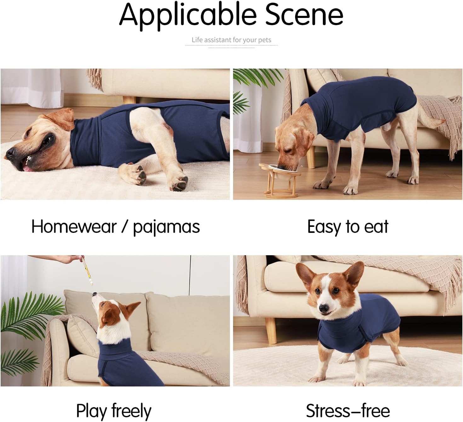 Donkerblauw Hondensweatshirt Fleece Vest XL Mouwloos - Warm & Comfortabel