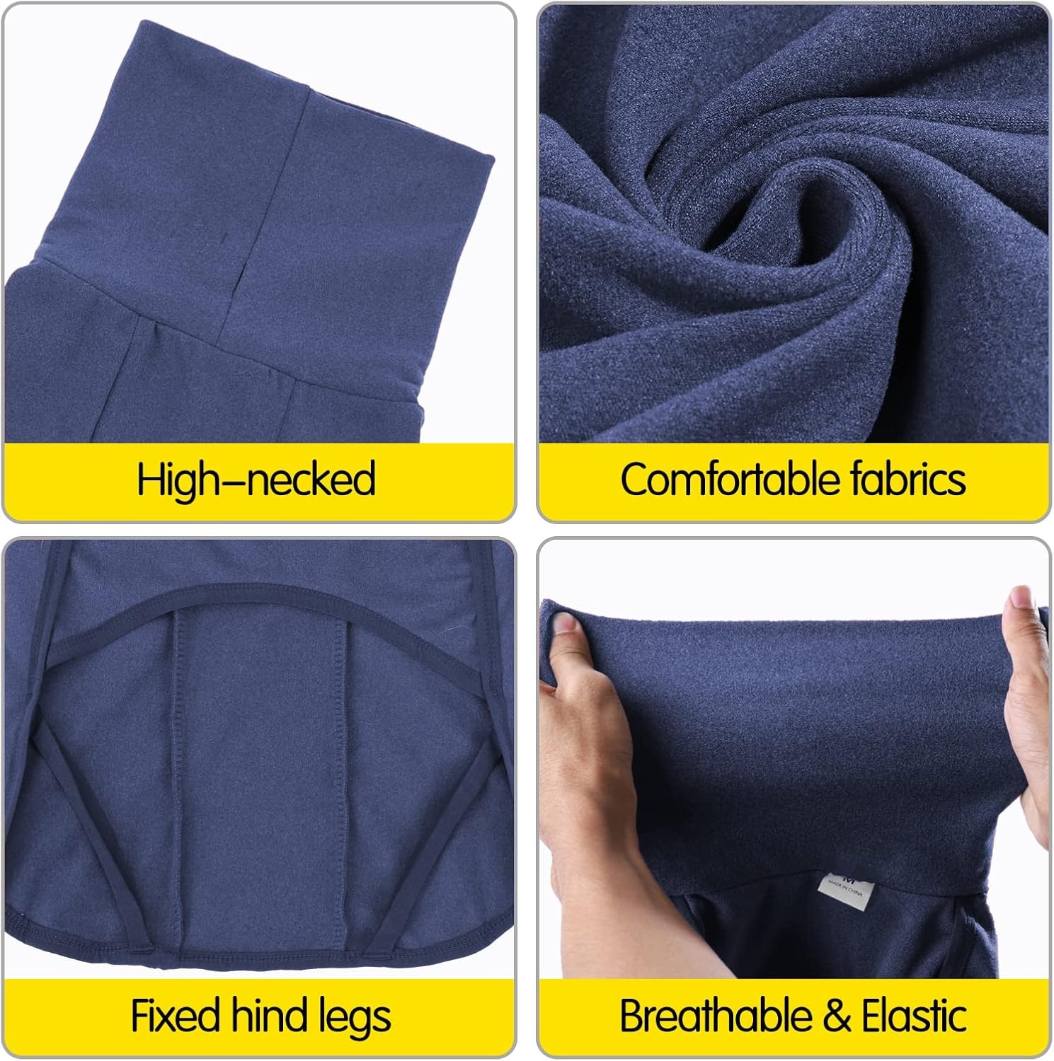 Donkerblauw Hondensweatshirt Fleece Vest XL Mouwloos - Warm & Comfortabel