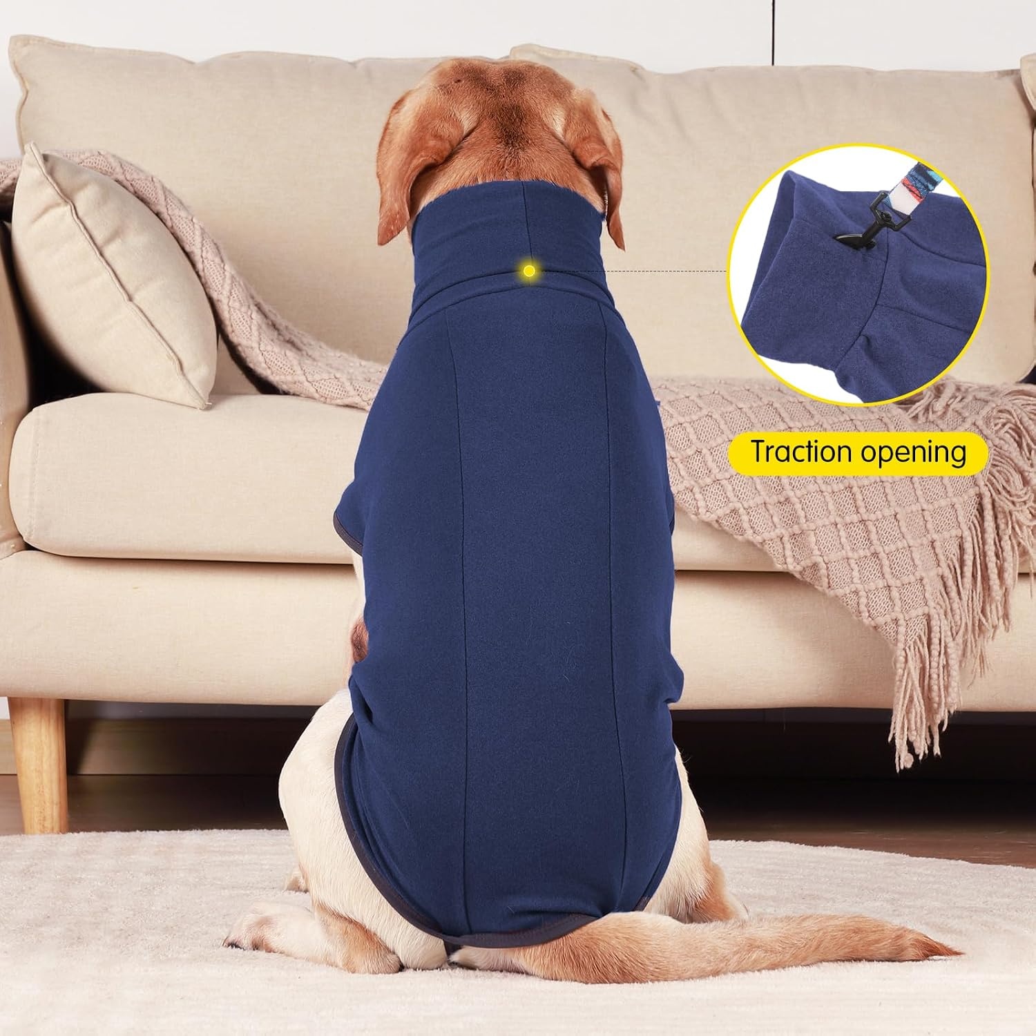 Donkerblauw Hondensweatshirt Fleece Vest XL Mouwloos - Warm & Comfortabel
