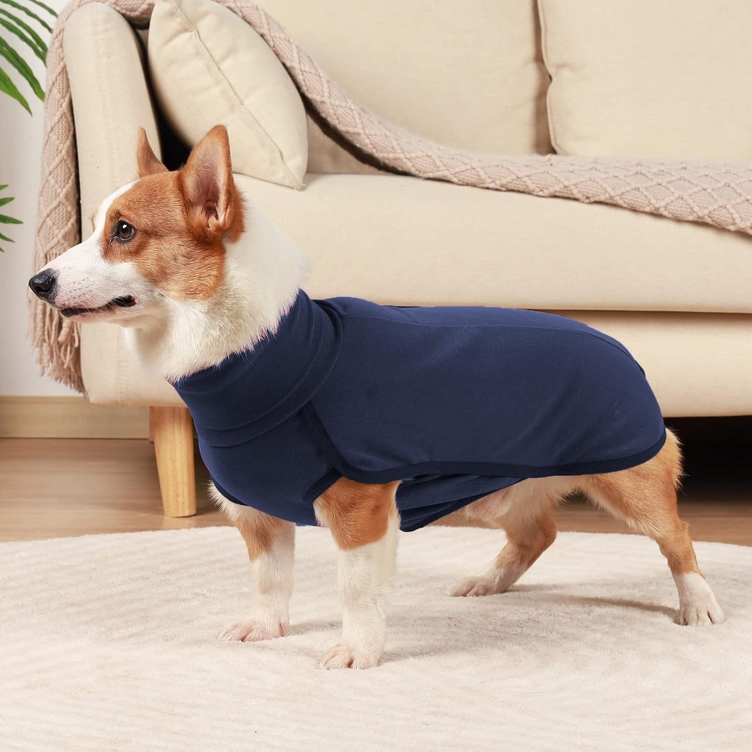 Donkerblauw Hondensweatshirt Fleece Vest XL Mouwloos - Warm & Comfortabel